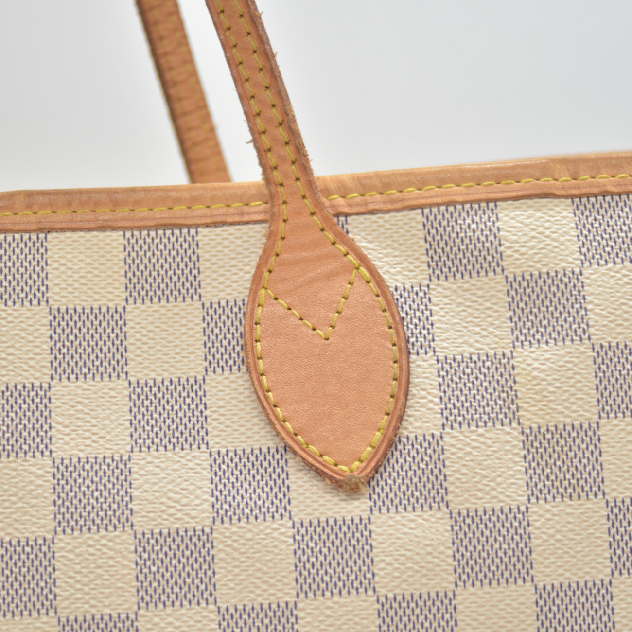 $2240 Louis Vuitton Damier Azur Neverfull MM RFID