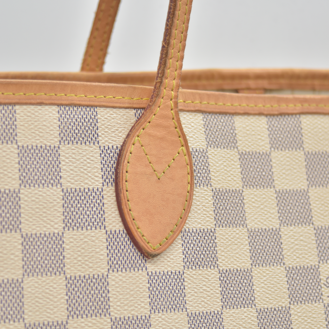 $2240 Louis Vuitton Damier Azur Neverfull MM RFID