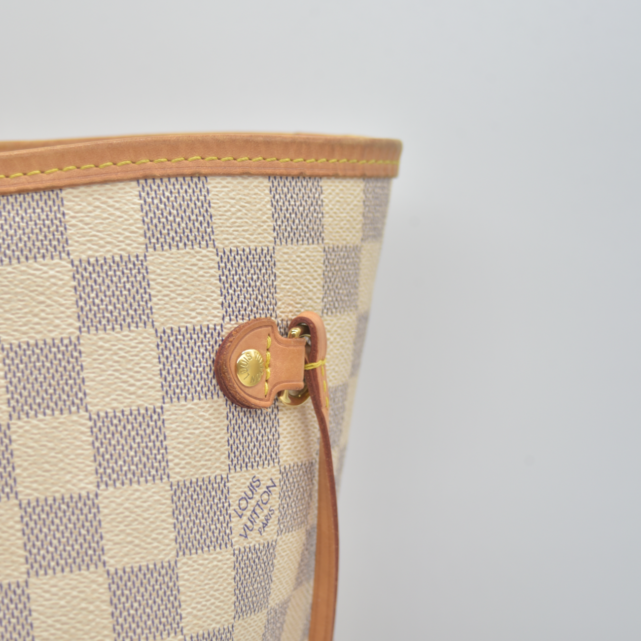 $2240 Louis Vuitton Damier Azur Neverfull MM RFID