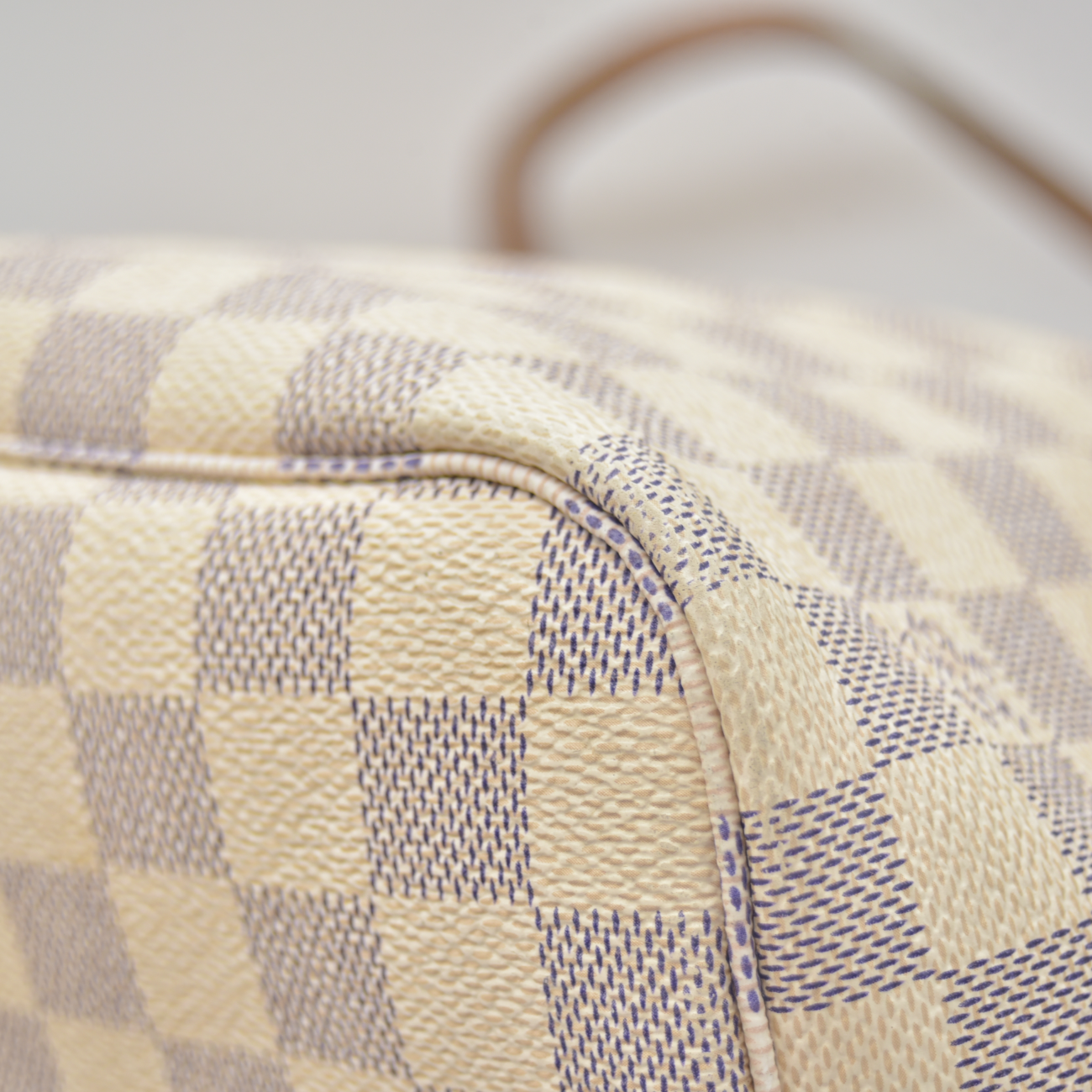 $2240 Louis Vuitton Damier Azur Neverfull MM RFID