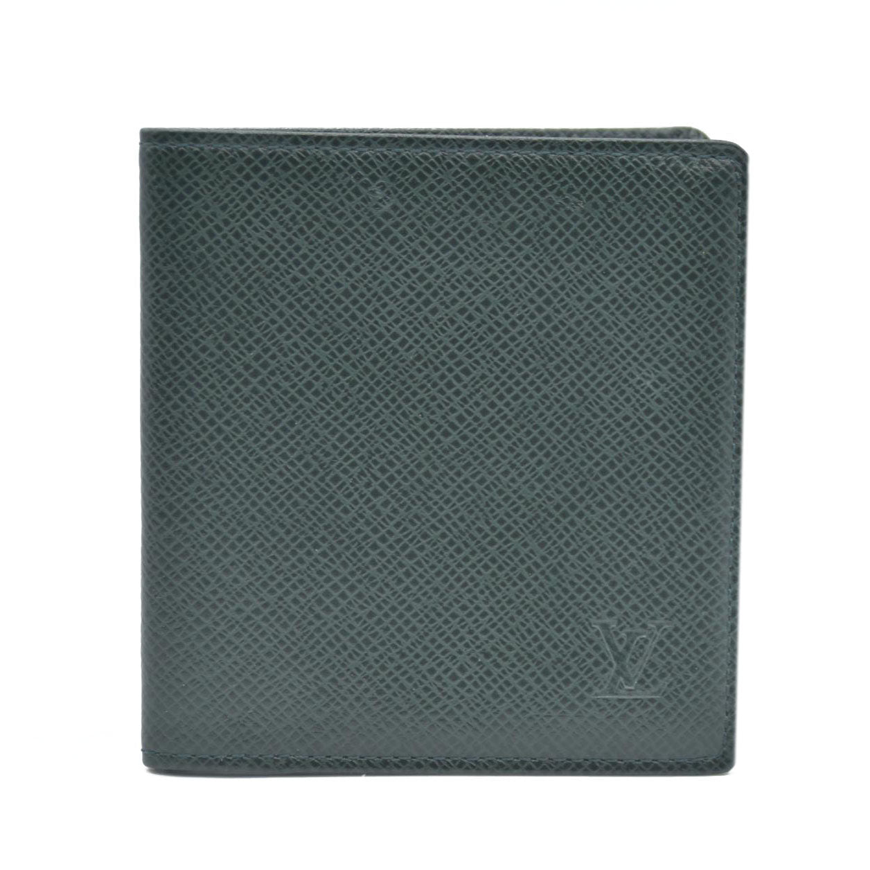 Louis Vuitton Taiga Porte Billets Carte Bleue Bifold Wallet Epicea MI0925