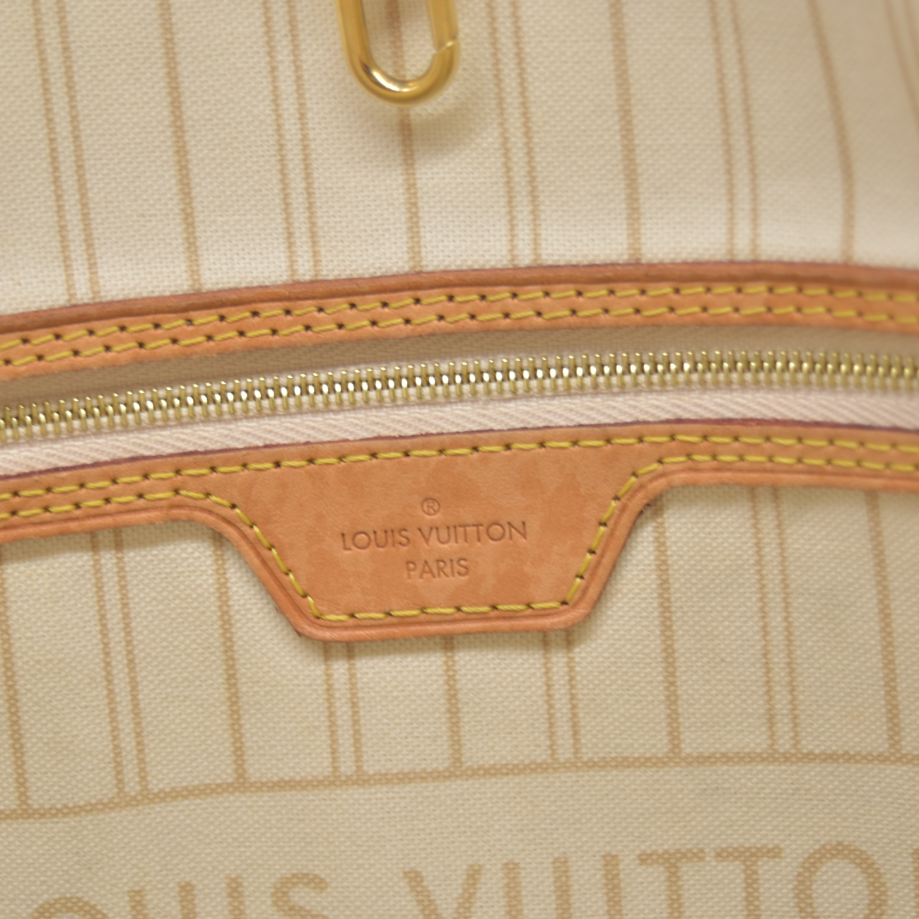 $2240 Louis Vuitton Damier Azur Neverfull MM RFID