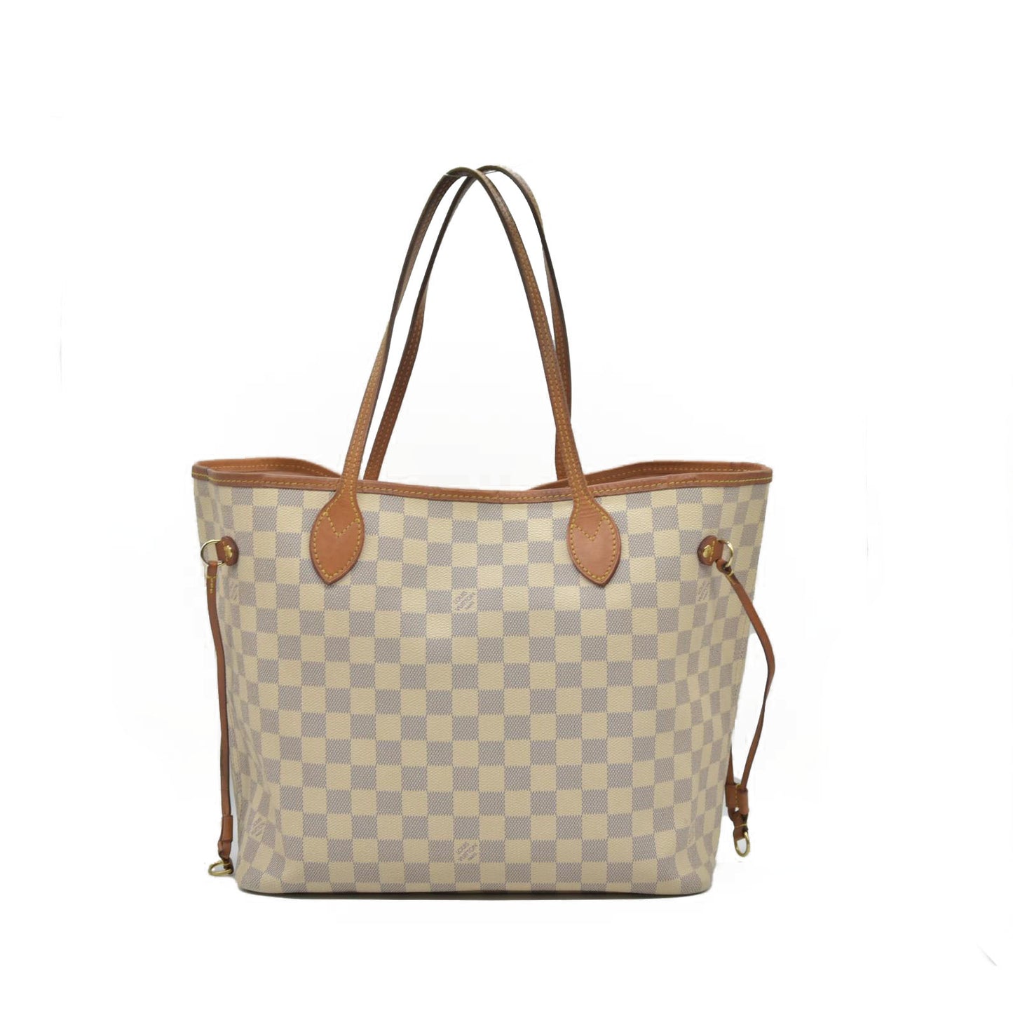 $2170 Louis Vuitton Damier Azur Neo Neverfull MM Rose Ballerine RFID