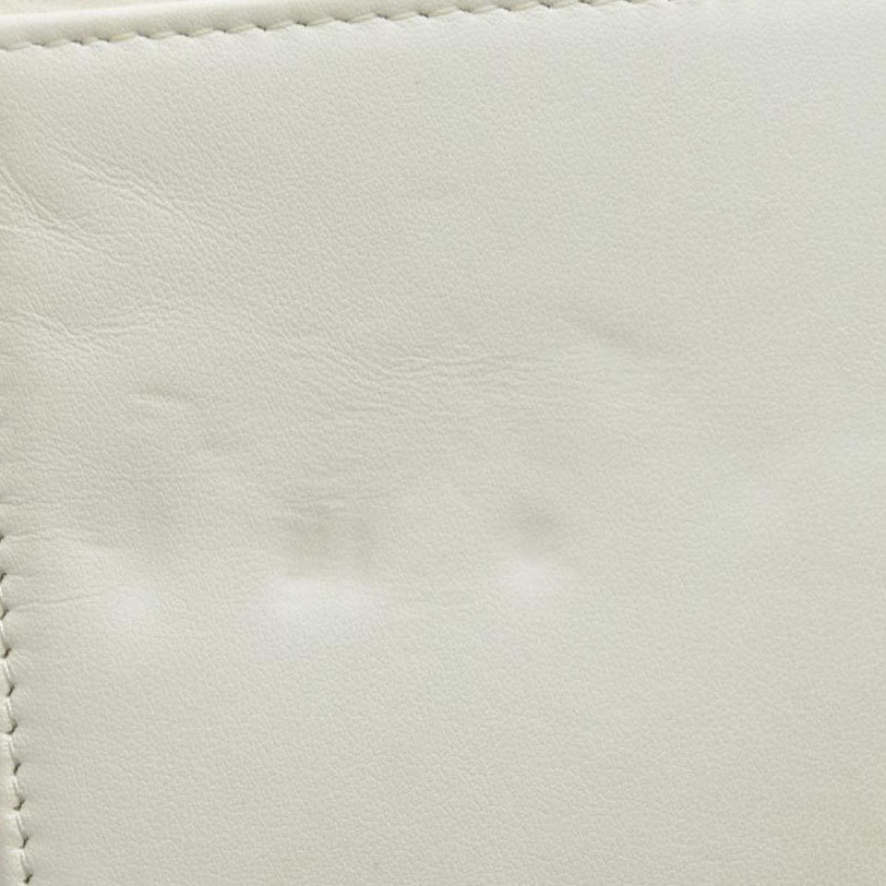 $3425 Chanel Caviar Quilted Boy Wallet On Chain WOC White