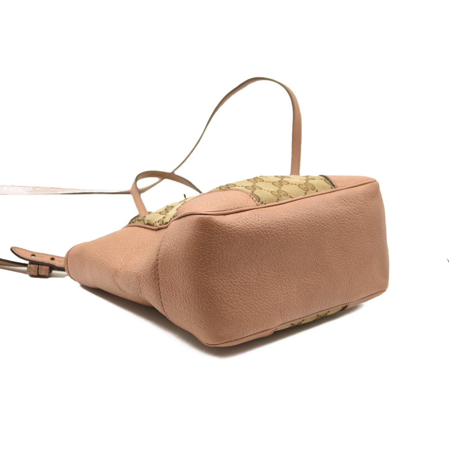 GUCCI Monogram Bree Zippered Tote Beige Soft Pink