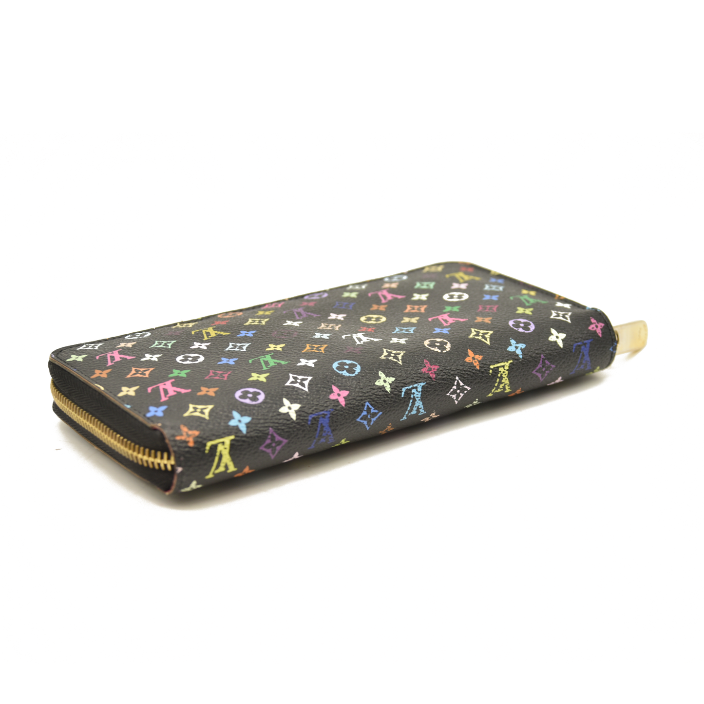Louis Vuitton  Monogram Multicolor Murakami Zippy Wallet Black Fuchsia