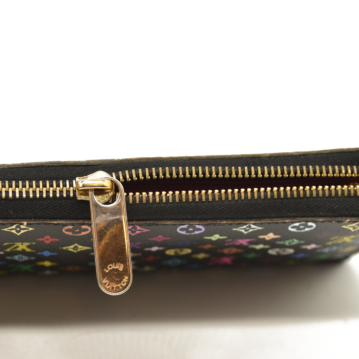Louis Vuitton  Monogram Multicolor Murakami Zippy Wallet Black Fuchsia
