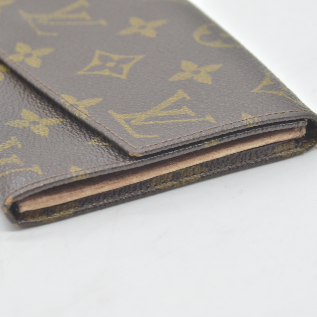$775 1988 Louis Vuitton Monogram Long Sarah Wallet Brown 884AN