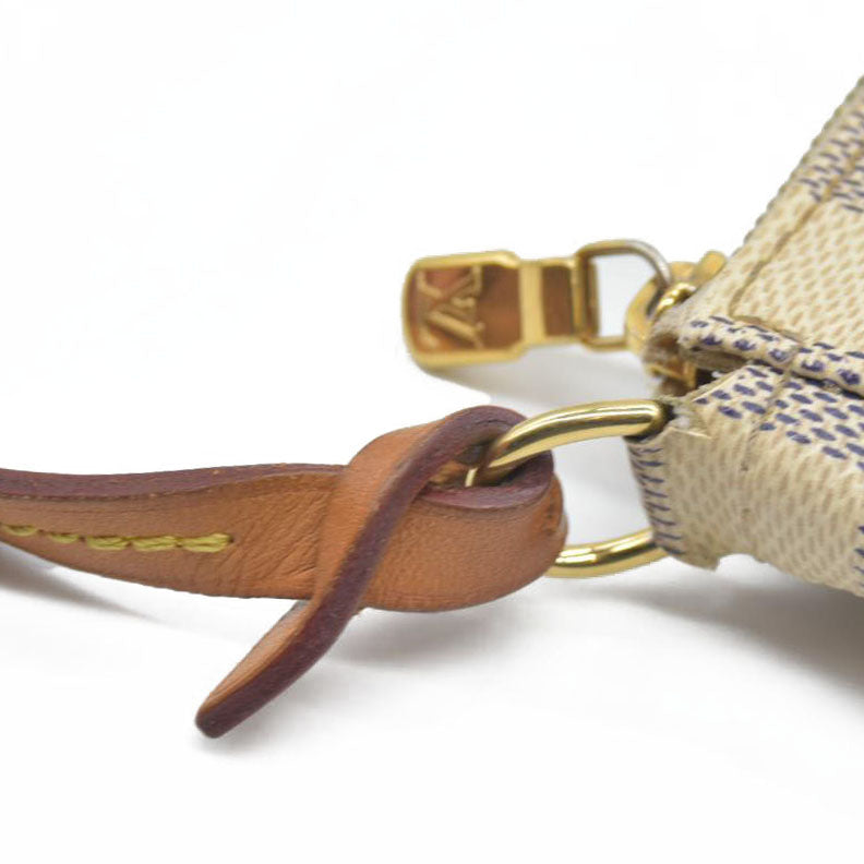 $1580 Louis Vuitton Damier Azur Pochette Accessories MB4116