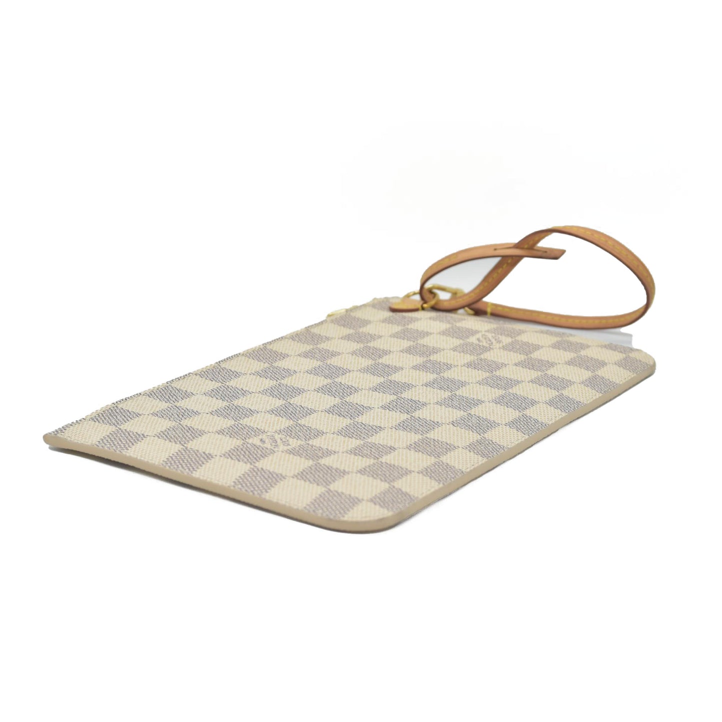 $600 Louis Vuitton Damier Azur Neverfull MM GM Pochette Rose Ballerine RFID