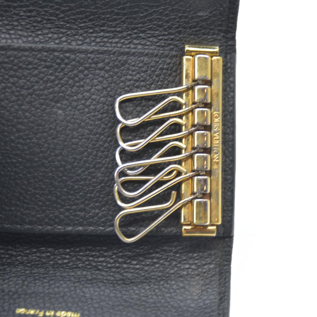 Louis Vuitton Monogram Empreinte 6 Ring Key Case Black
