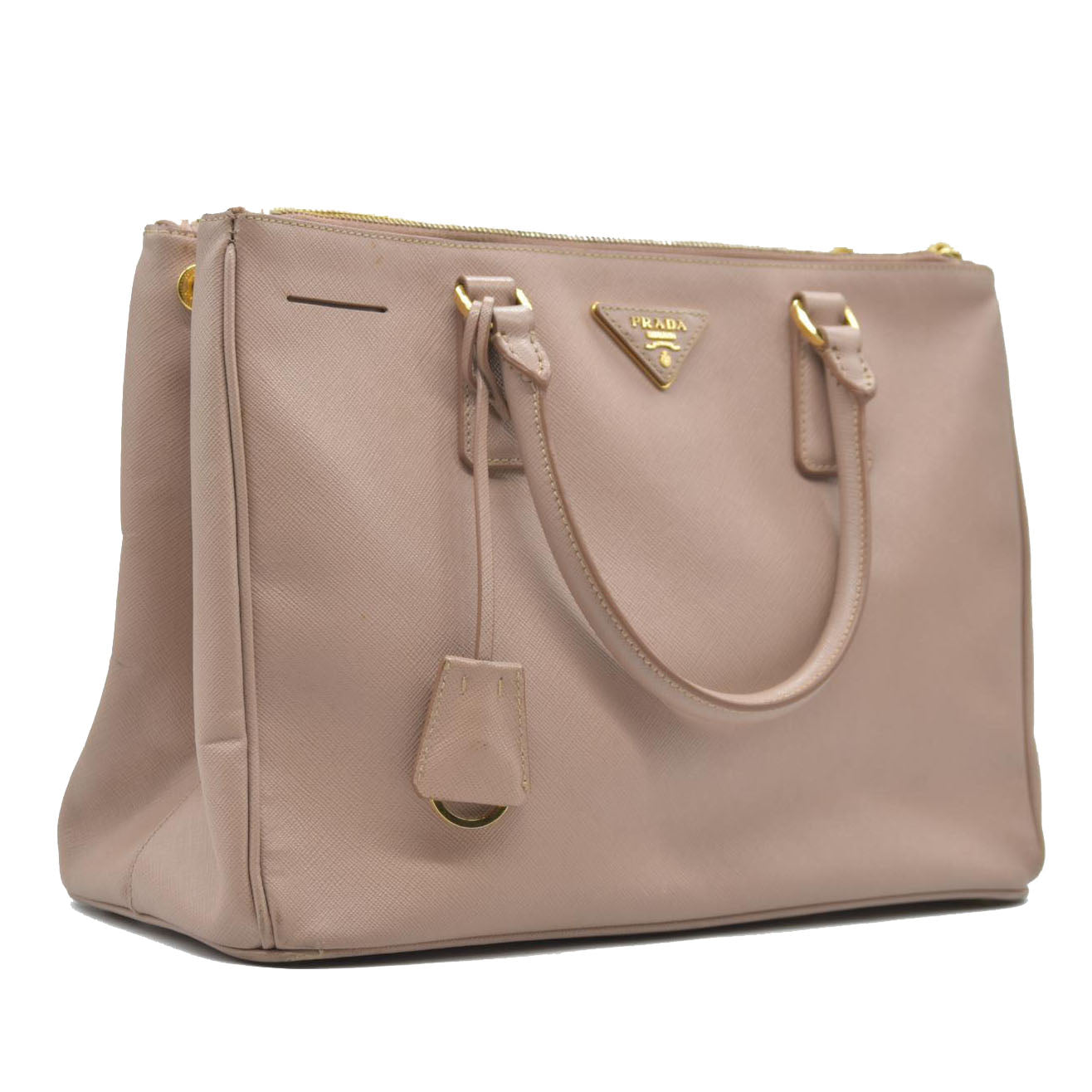 $4500  Prada  Saffiano Medium Galleria Double Zip Tote Cammeo