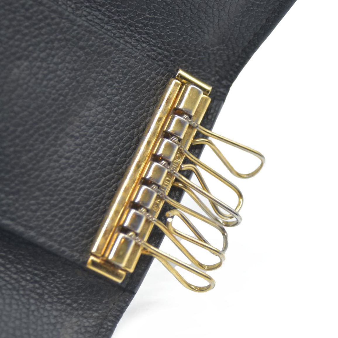 Louis Vuitton Monogram Empreinte 6 Ring Key Case Black