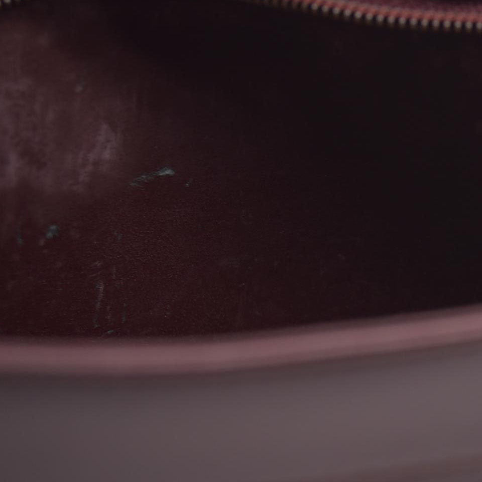 AUCTION CARTIER Must Line Clutch Bag Leather Bordeaux