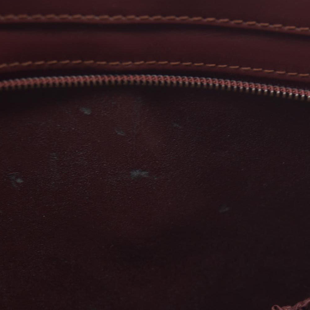 AUCTION CARTIER Must Line Clutch Bag Leather Bordeaux