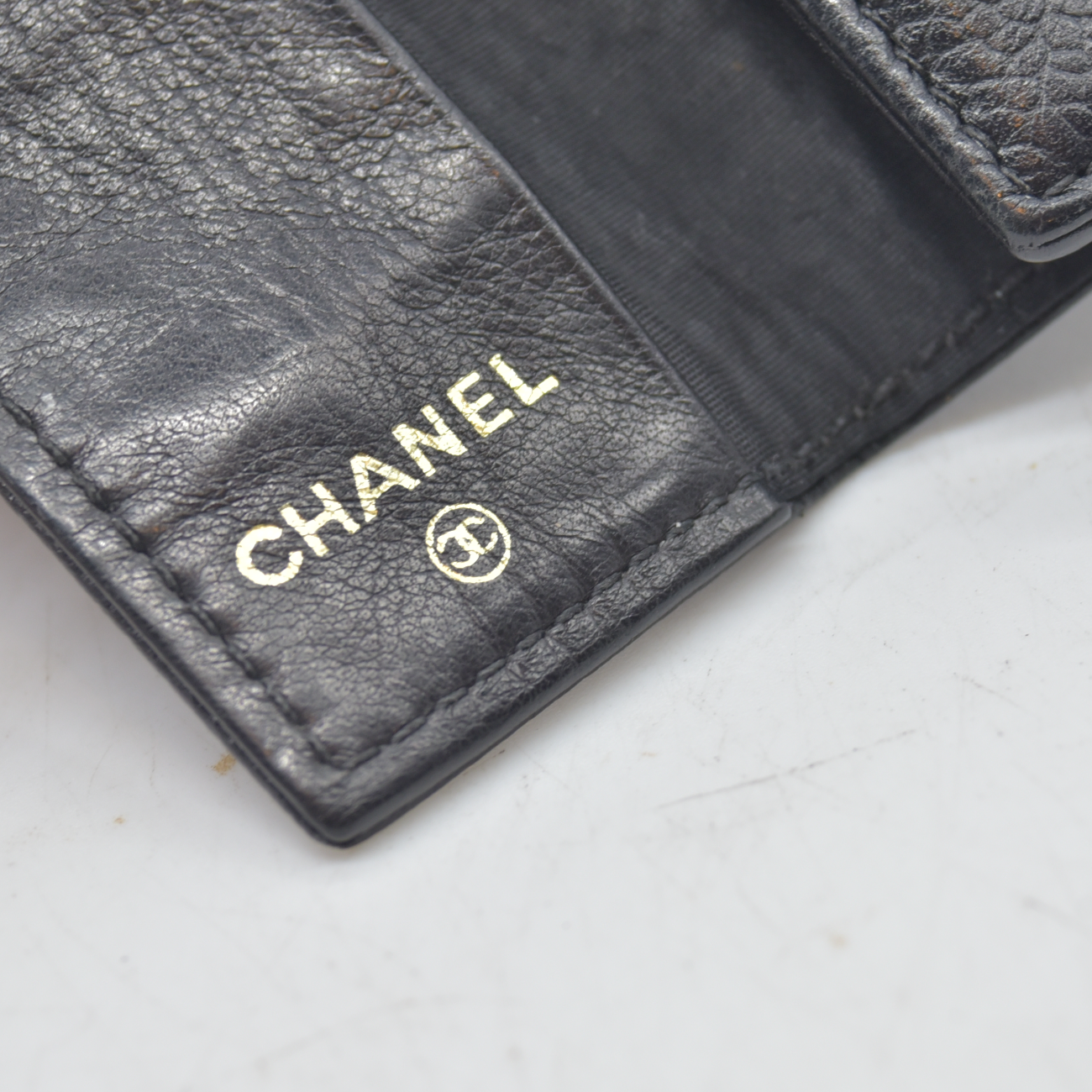 $675 CHANEL 1994 Caviar Timeless CC 6 Key Holder Case Black