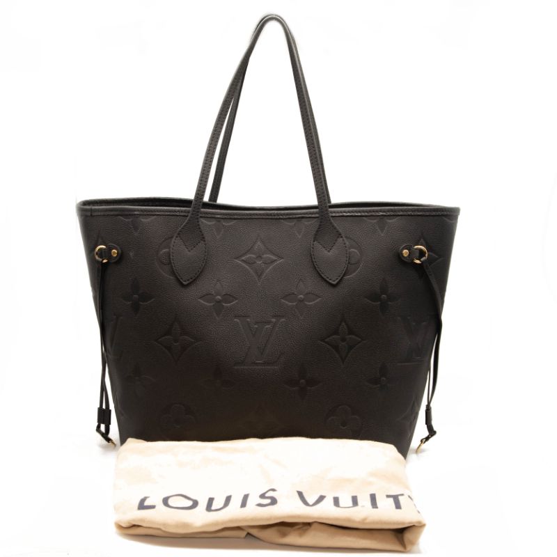 Louis Vuitton Neverfull Giant Mm Black Monogram Empreinte Leather Tote