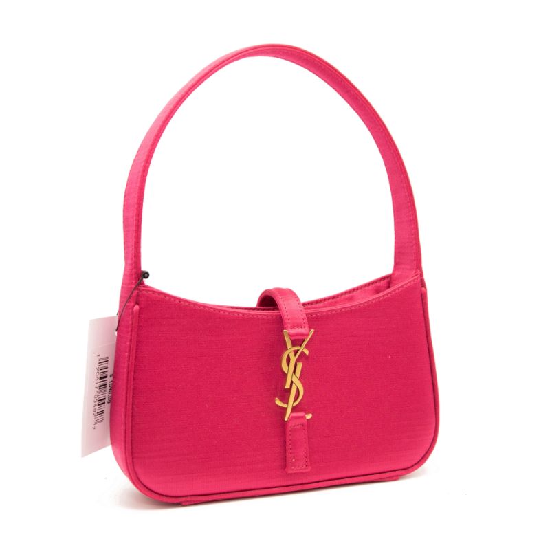 NEW Saint Laurent Le 5 A 7 Mini In Satin Guava Pink