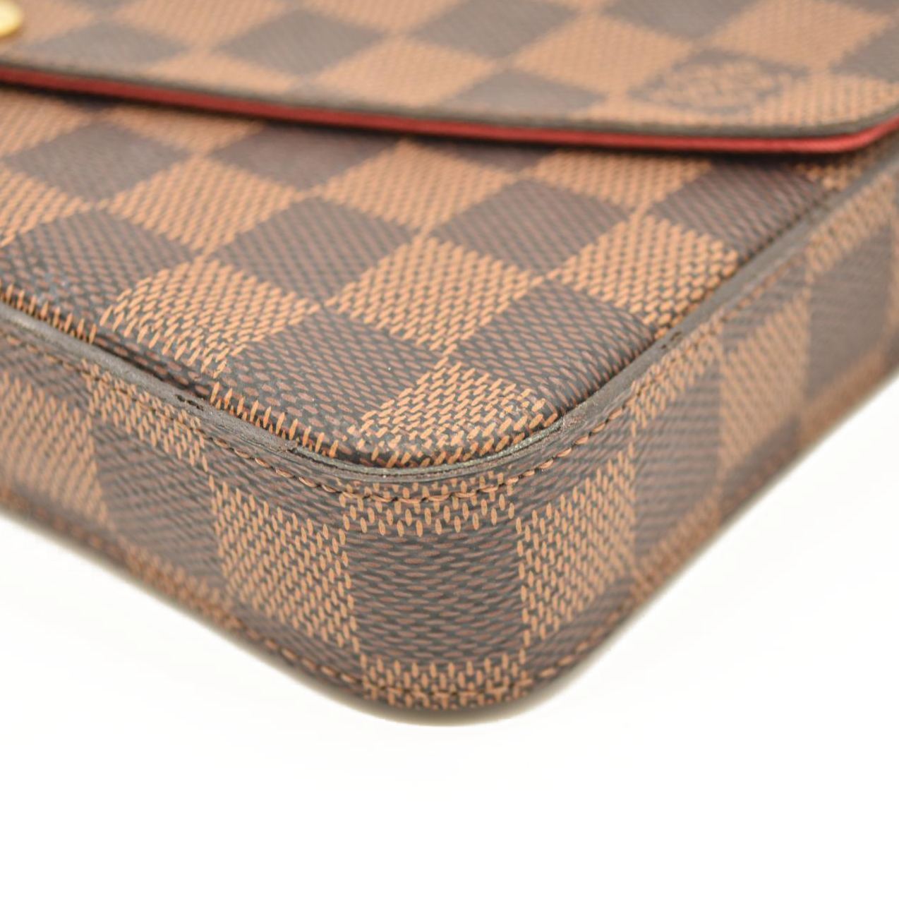 Louis Vuitton  Damier Ebene Pochette Felicie Chain Wallet CA0177