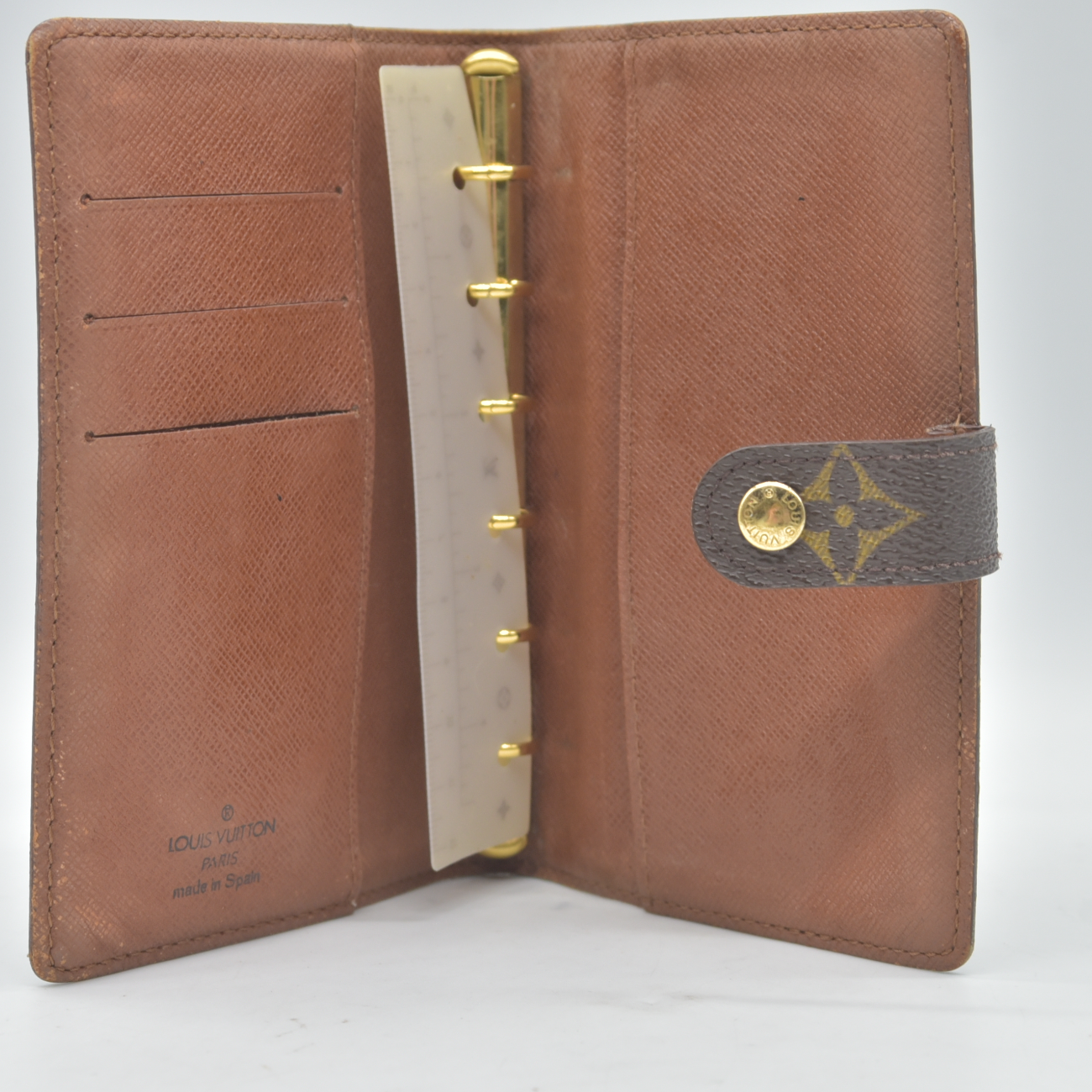 $505 1999 LOUIS VUITTON Monogram Small Ring Agenda Cover CA0959