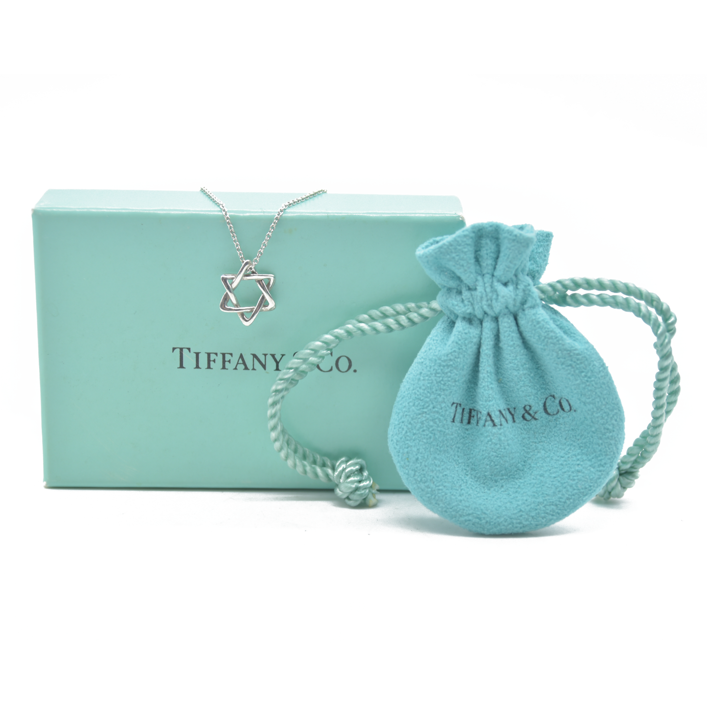 $345 Tiffany & Co. Elsa Peretti Star of David 12 mm Necklace