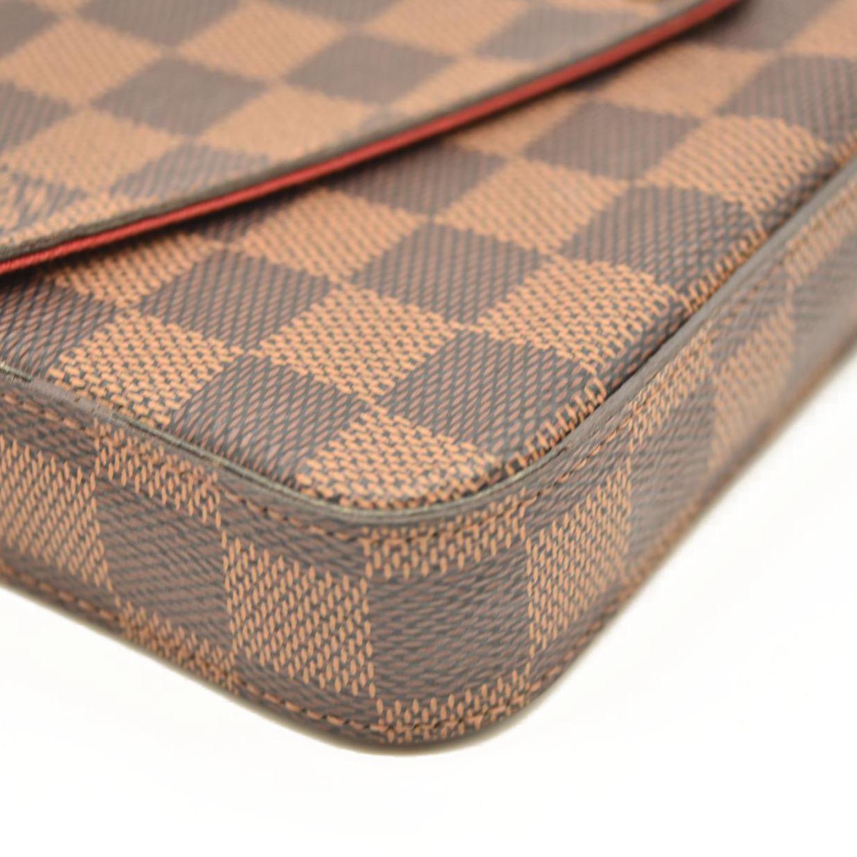 Louis Vuitton  Damier Ebene Pochette Felicie Chain Wallet CA0177