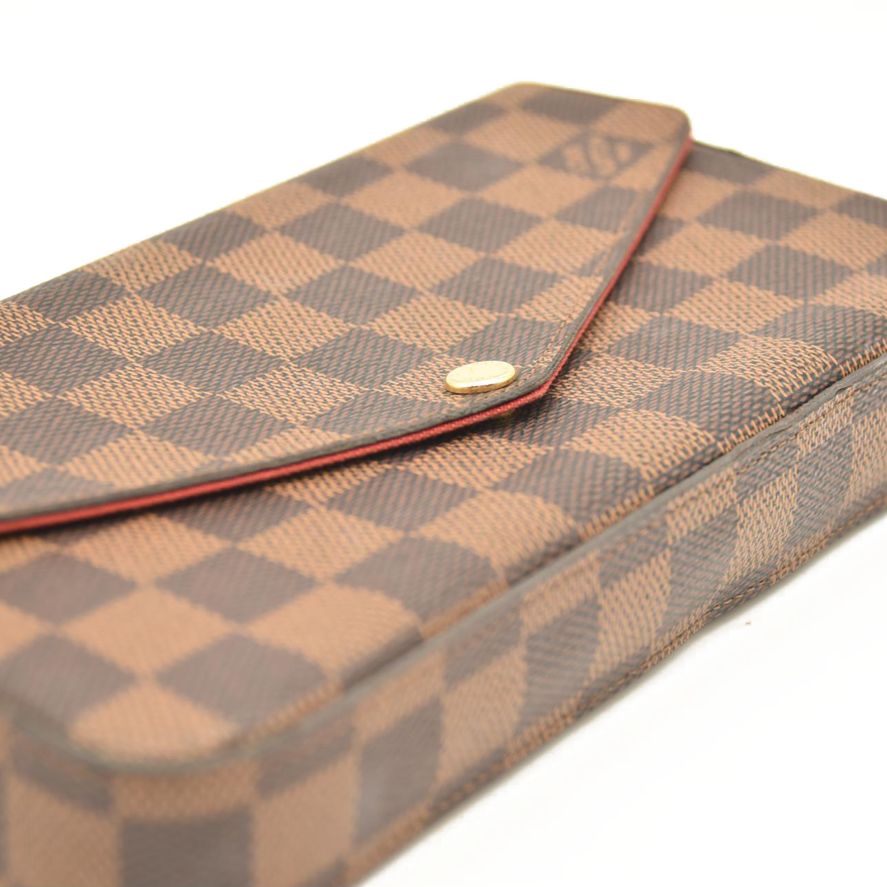 Louis Vuitton  Damier Ebene Pochette Felicie Chain Wallet CA0177