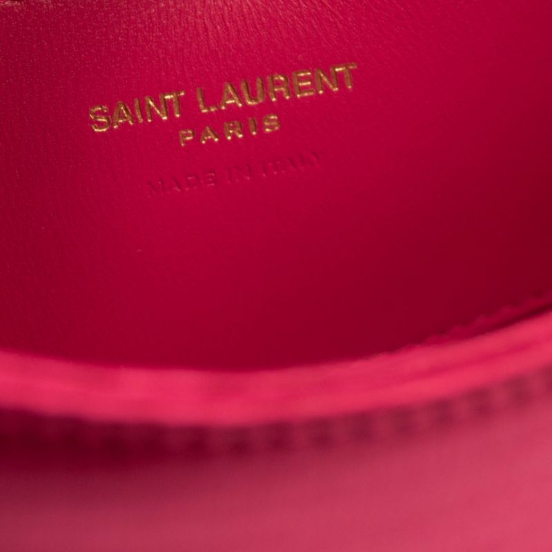 NEW Saint Laurent Le 5 A 7 Mini In Satin Guava Pink