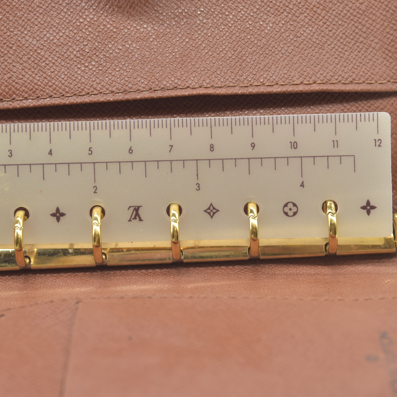 $505 1999 LOUIS VUITTON Monogram Small Ring Agenda Cover CA0959