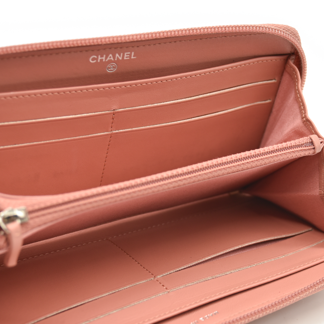 Chanel Large Timeless CC Zip Around Wallet Pink