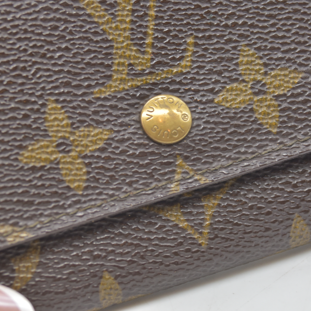 $450 Louis Vuitton Monogram Porte-Monnaie Plat Coin Purse
