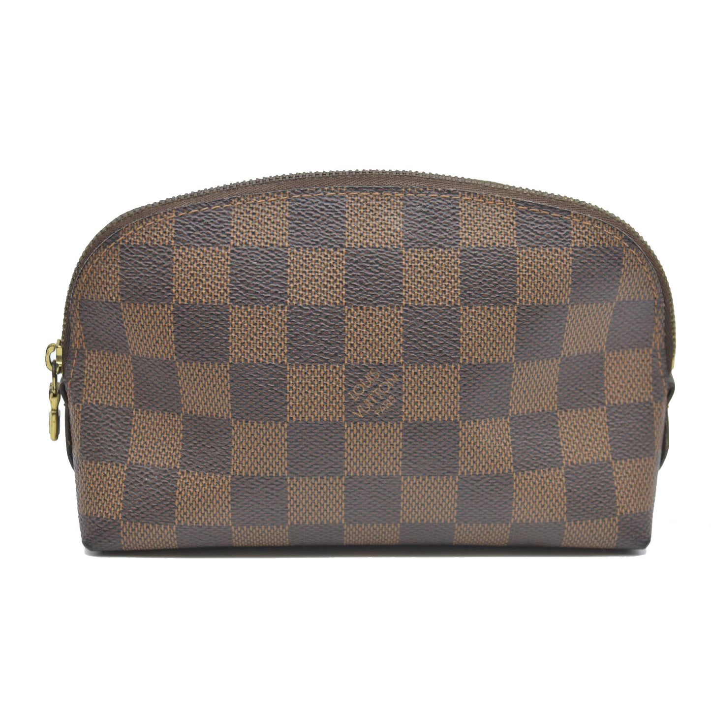 Louis Vuitton $600 Damier Ebene Pochette Cosmetic Pouch Bag