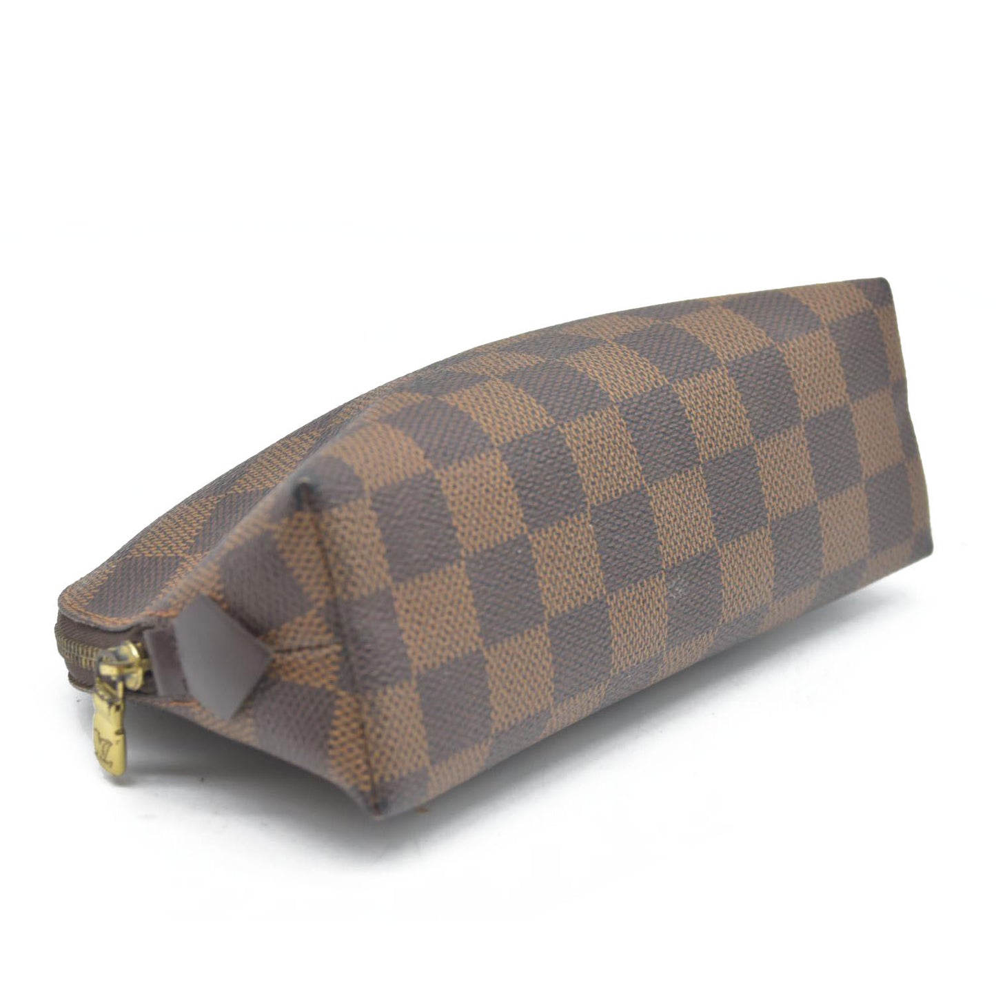 Louis Vuitton $600 Damier Ebene Pochette Cosmetic Pouch Bag
