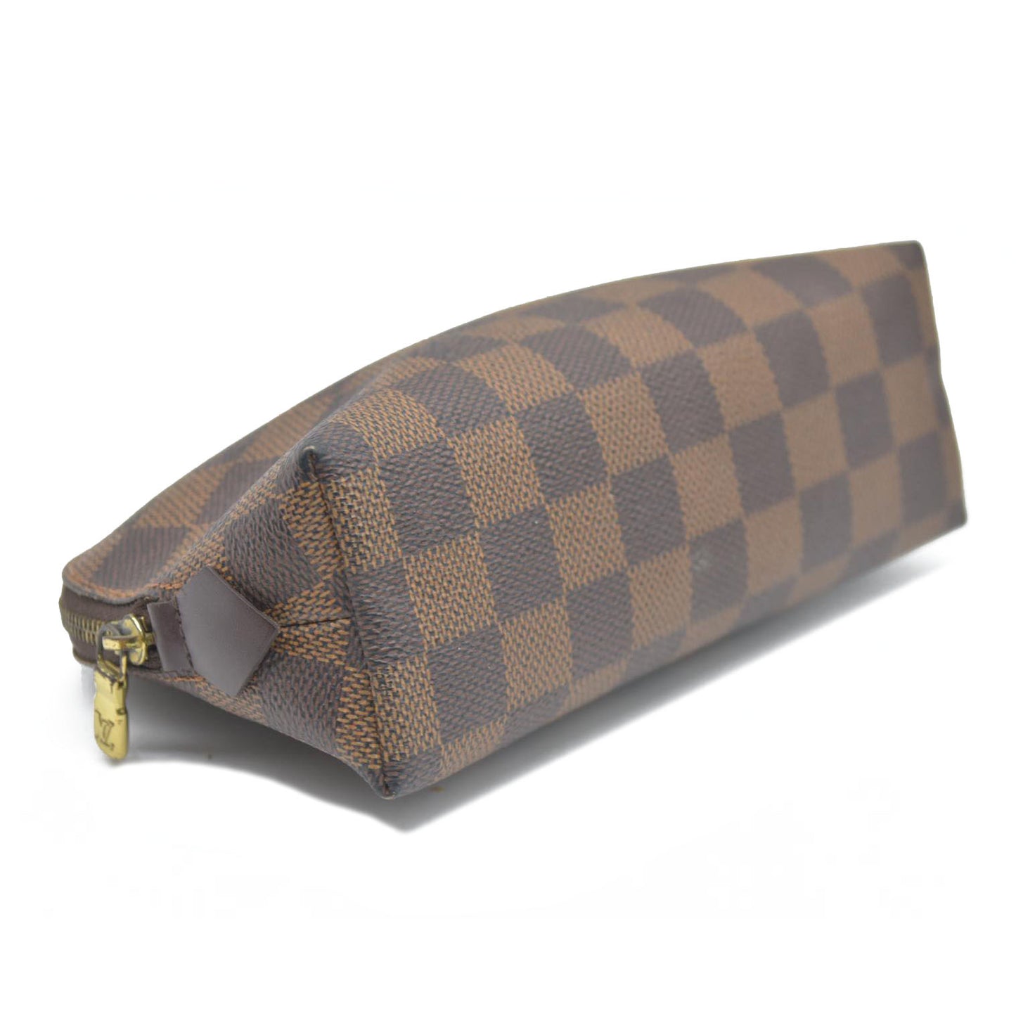 Louis Vuitton $600 Damier Ebene Pochette Cosmetic Pouch Bag