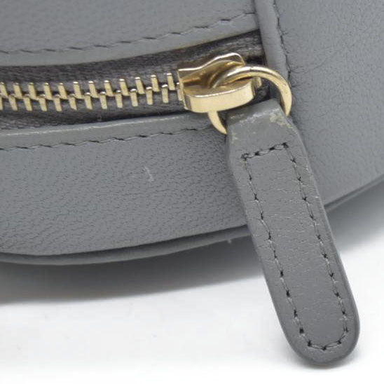 Chanel  Lambskin Quilted Chanel 19 Round Clutch With Chain Grey