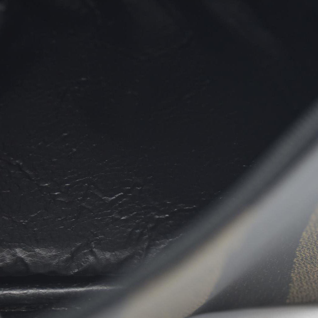 FENDI Pequin PVC Cosmetic Pouch Bag Khaki