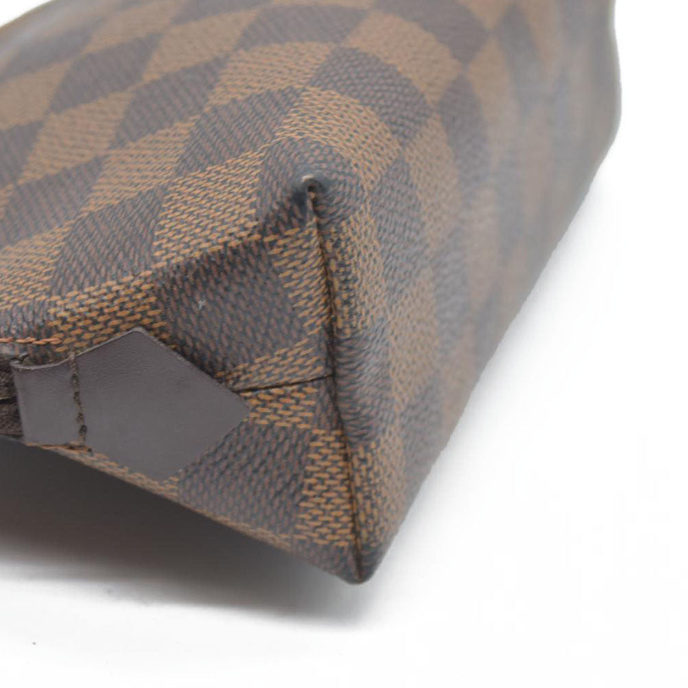 Louis Vuitton $600 Damier Ebene Pochette Cosmetic Pouch Bag