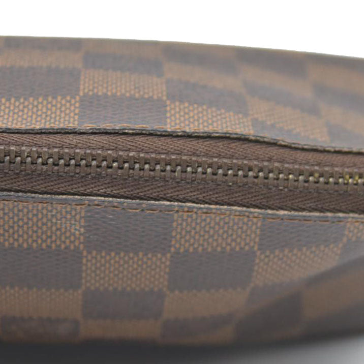Louis Vuitton $600 Damier Ebene Pochette Cosmetic Pouch Bag