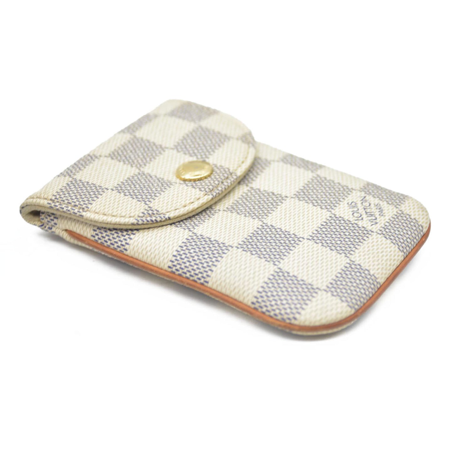 Louis Vuitton Damier Azur Etui Telephone MM Phone Case White SN0170