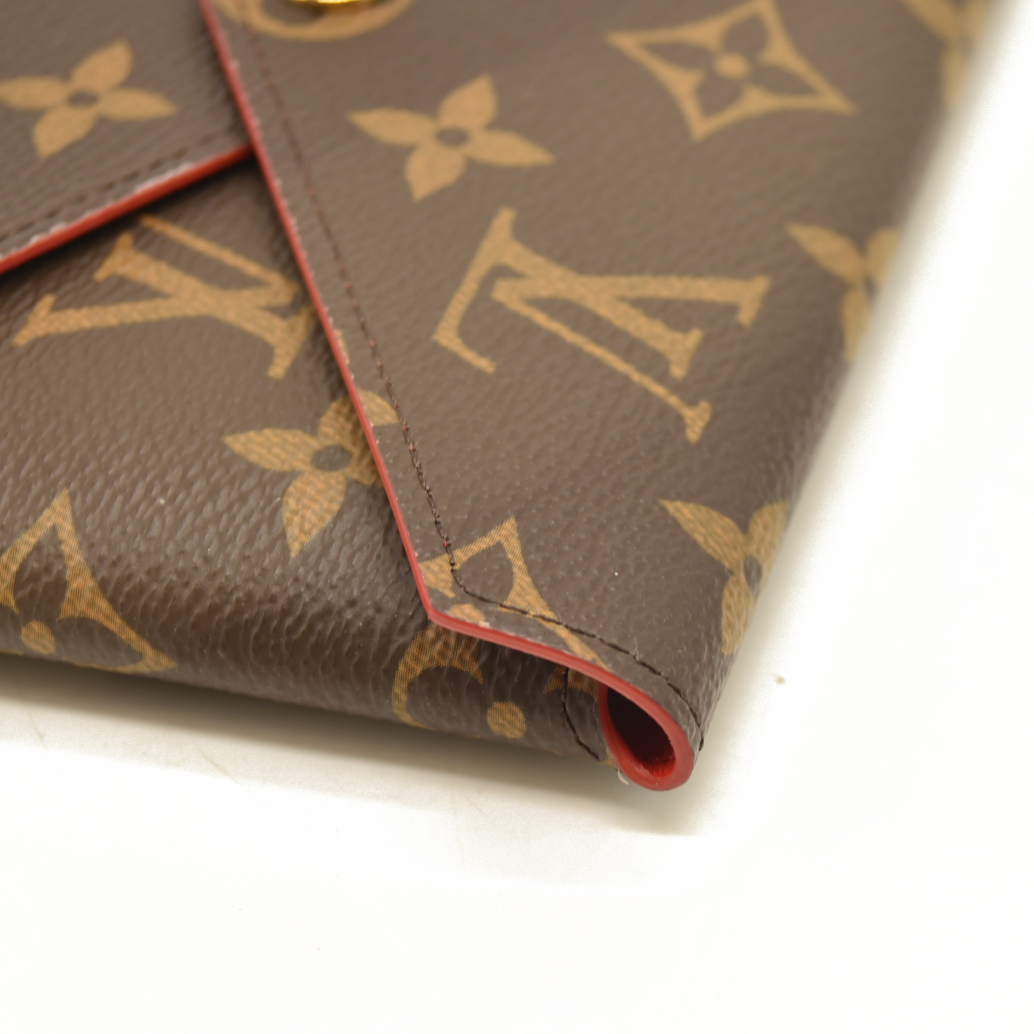 USED Louis Vuitton Monogram Medium Kirigami Pochette Insert Coquelicot