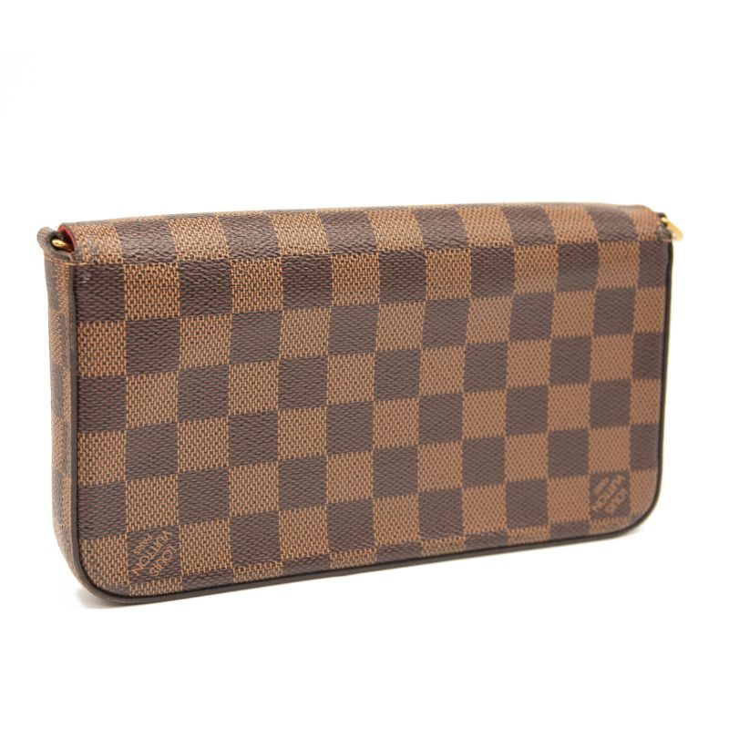 Louis Vuitton Damier Ebene Pochette Felicie Chain Wallet