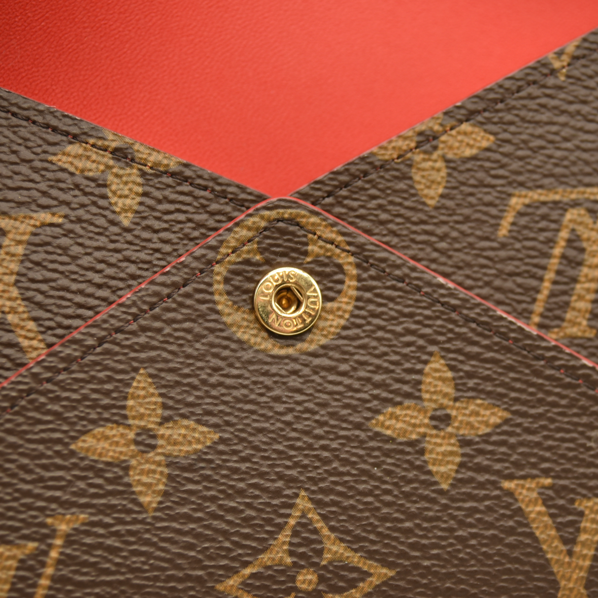 USED Louis Vuitton Monogram Medium Kirigami Pochette Insert Coquelicot