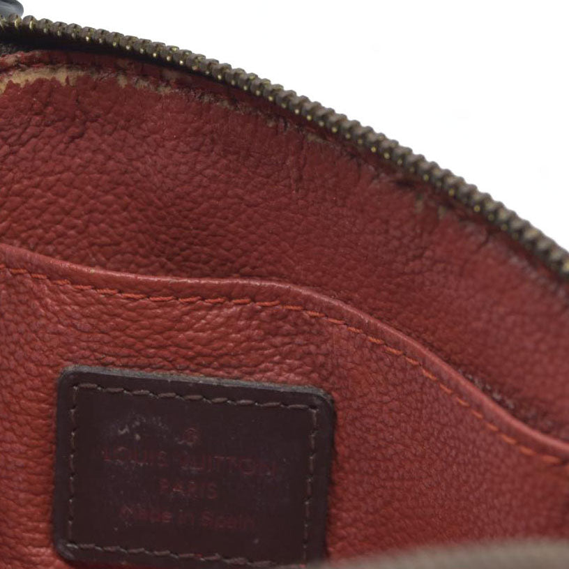 Louis Vuitton $600 Damier Ebene Pochette Cosmetic Pouch Bag