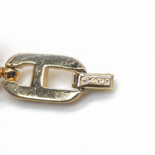 $500 Dior Gold Plated CD Logo Link Chain Bracelet Golden