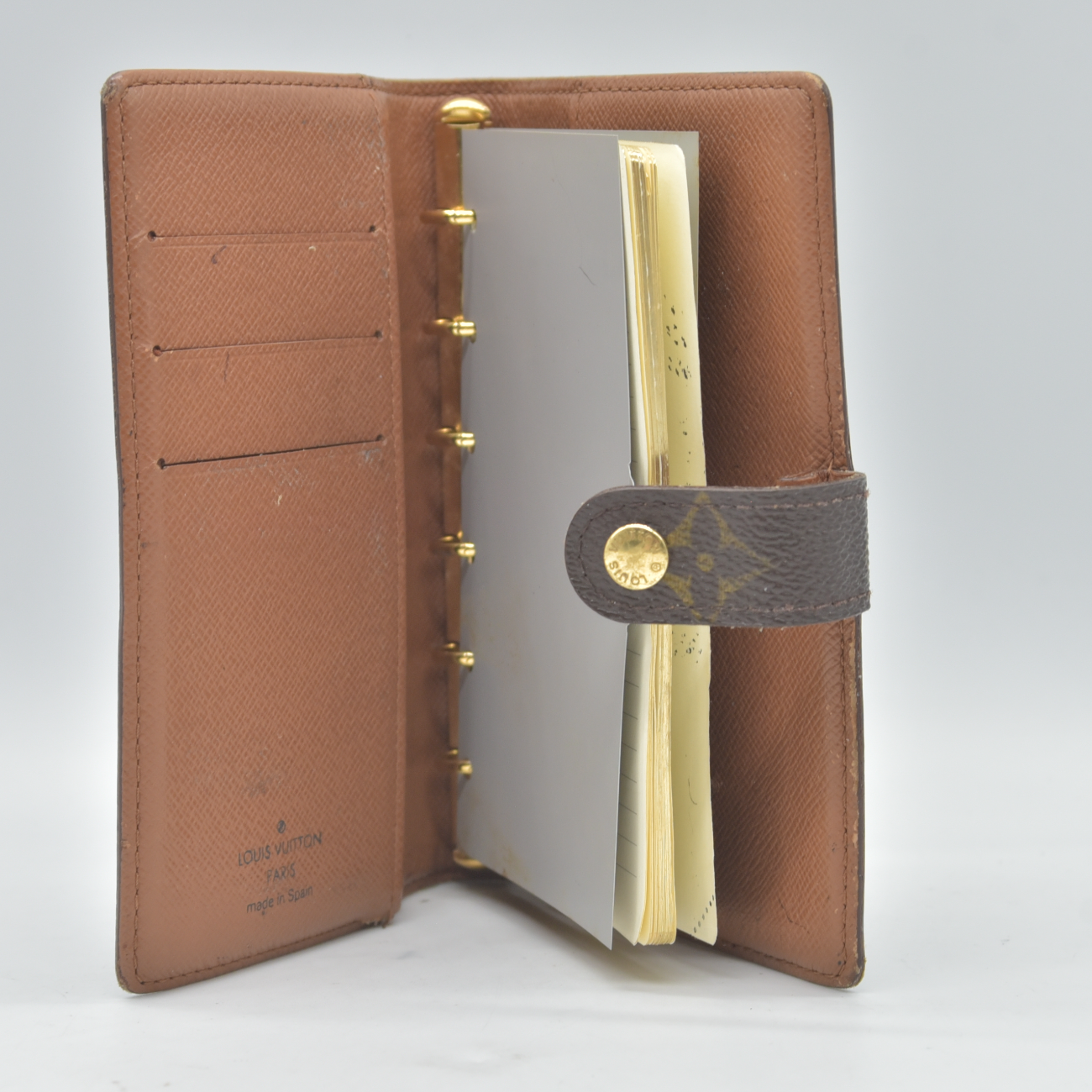 $815 2003 Louis Vuitton Monogram Porte Papier Zippe Wallet SP0083