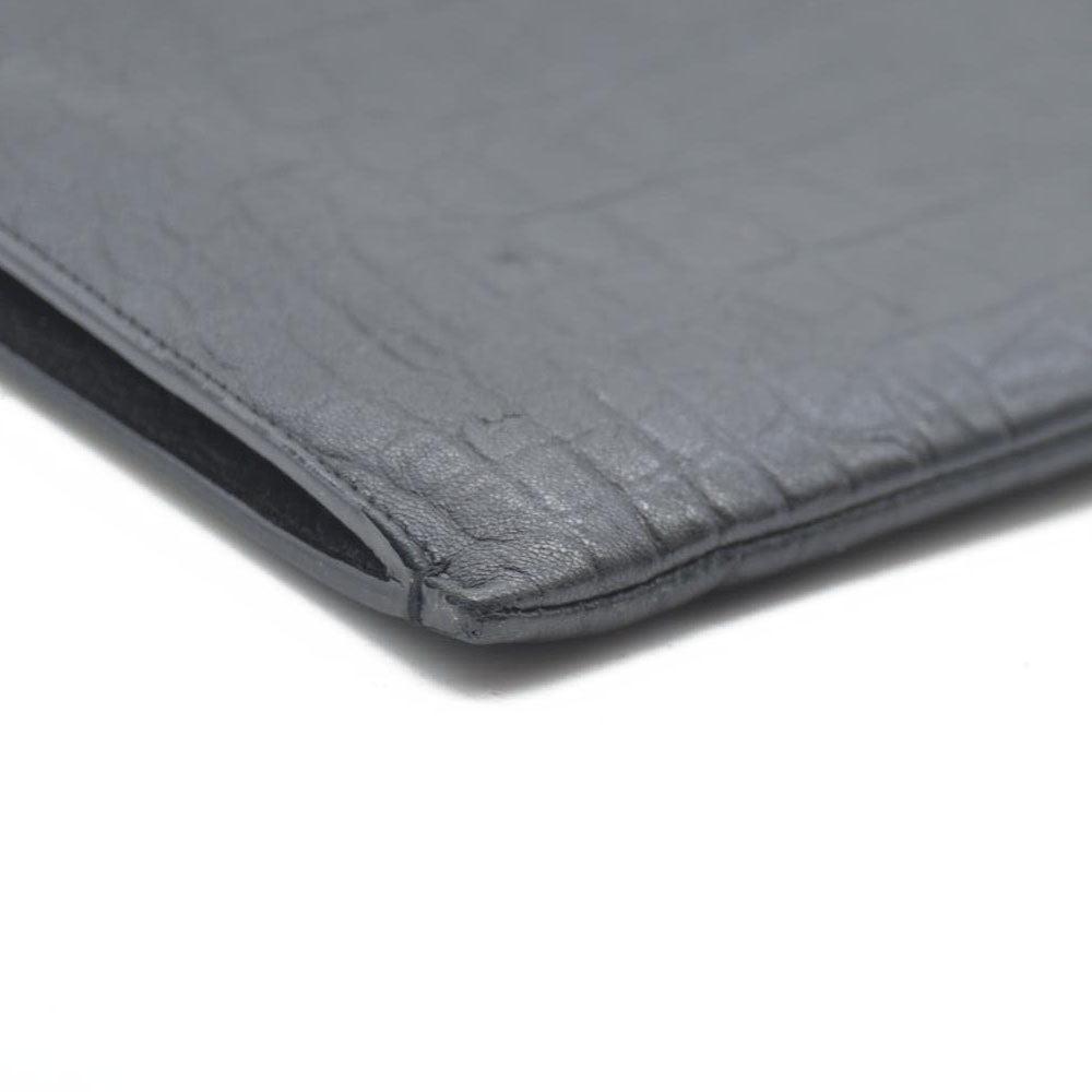 Saint Laurent Cassandra Leather Clutch Bag Black