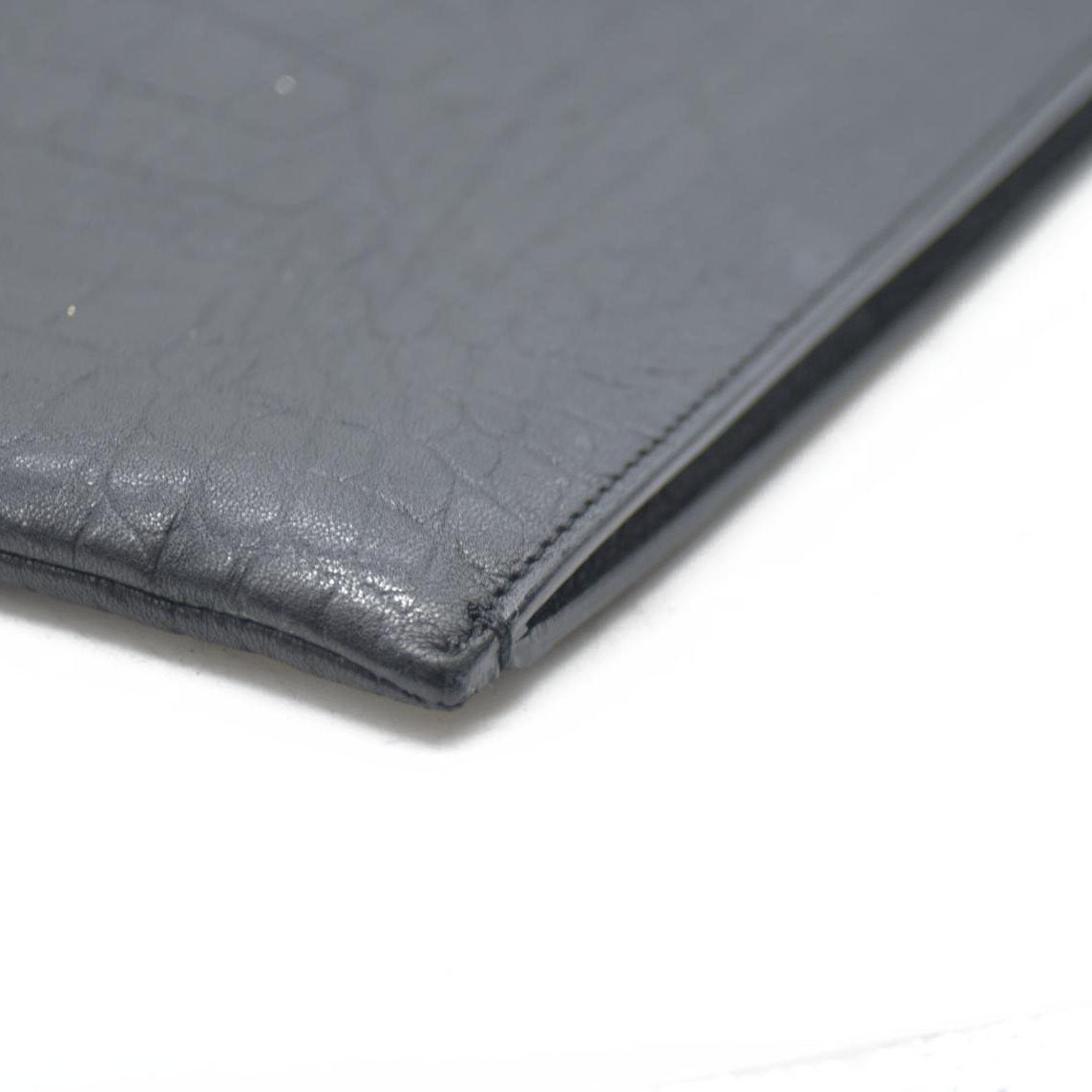 Saint Laurent Cassandra Leather Clutch Bag Black