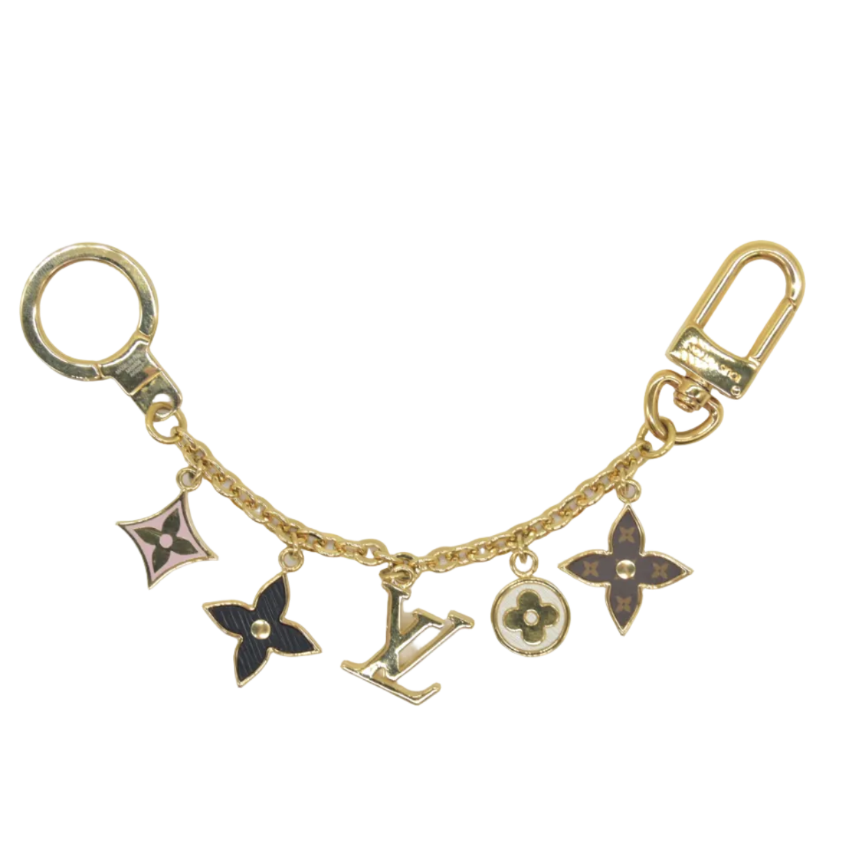 $675 2021 Louis Vuitton Monogram Spring Street Bag Charm Key Holder Gold AK0251