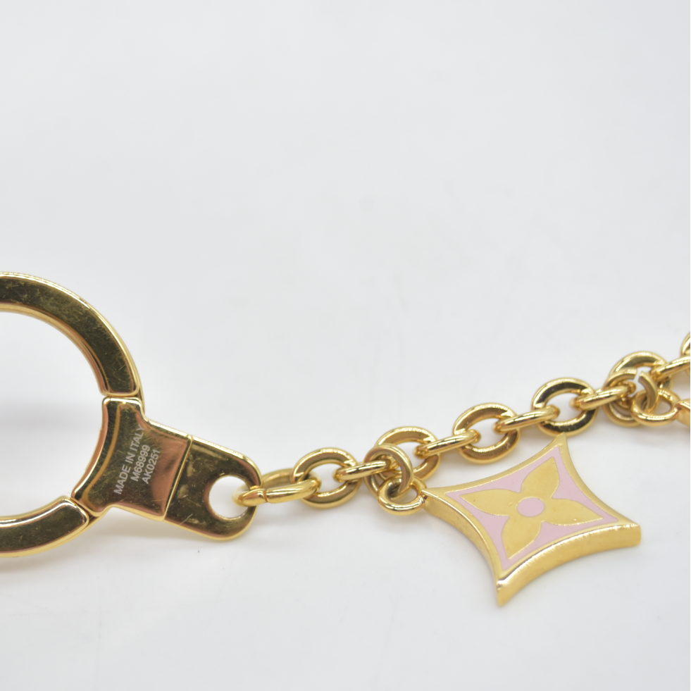 $675 2021 Louis Vuitton Monogram Spring Street Bag Charm Key Holder Gold AK0251