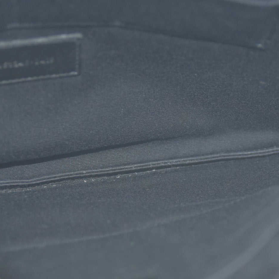 Saint Laurent Cassandra Leather Clutch Bag Black